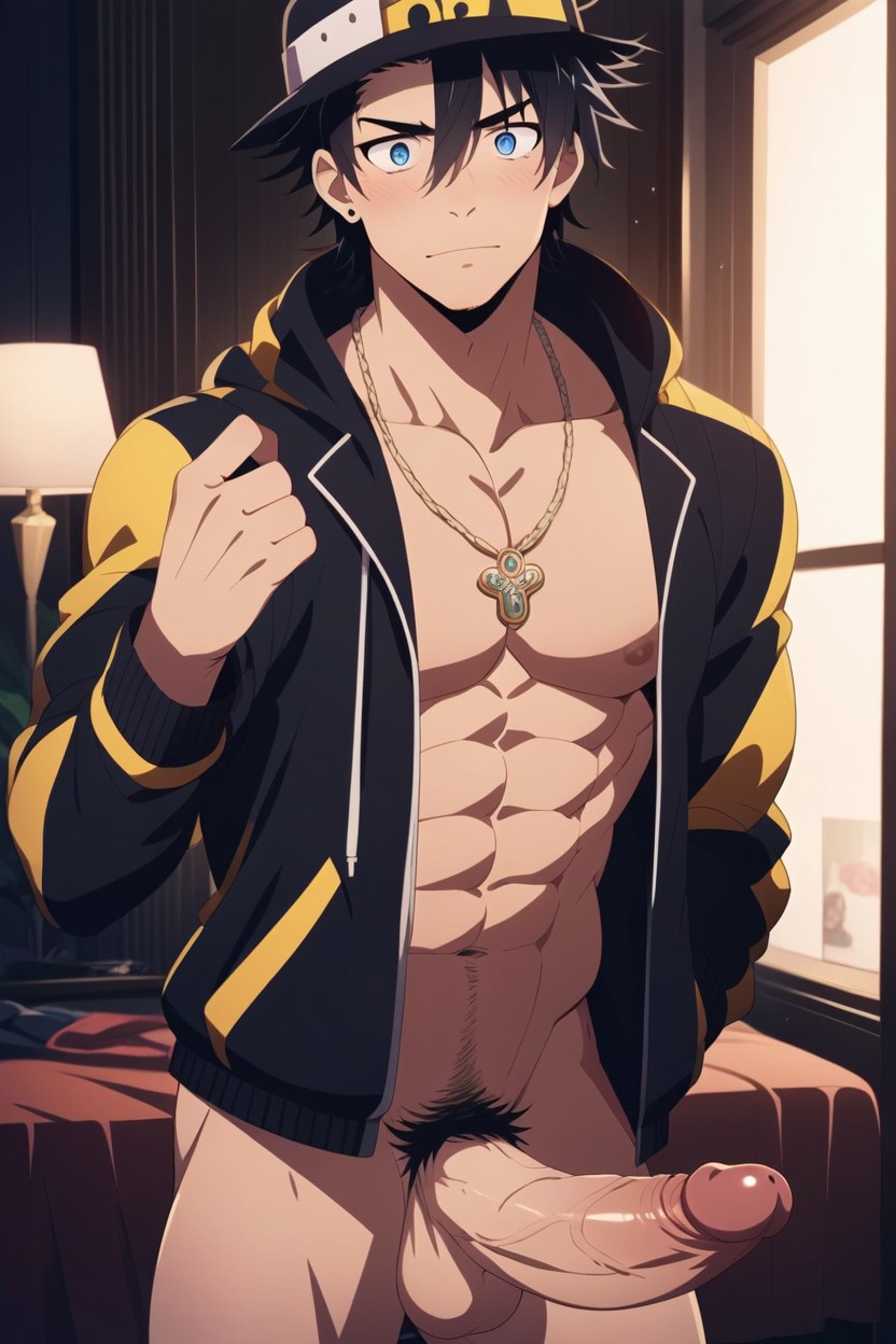 Focus Body, Dick Print, Big Penis AI Gay Porn