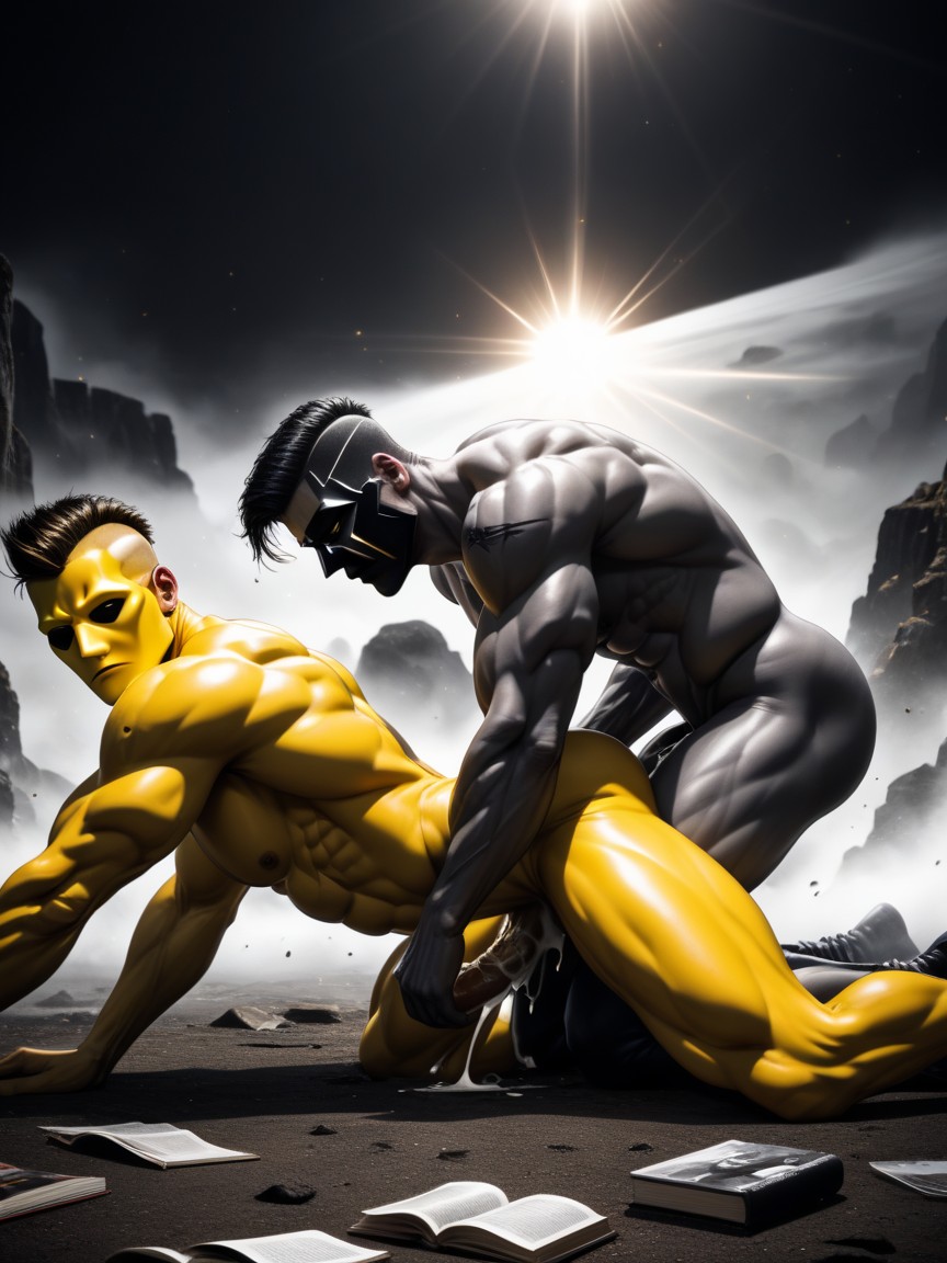 Hyper Cinematic, Side View, Fit AI Gay Porn