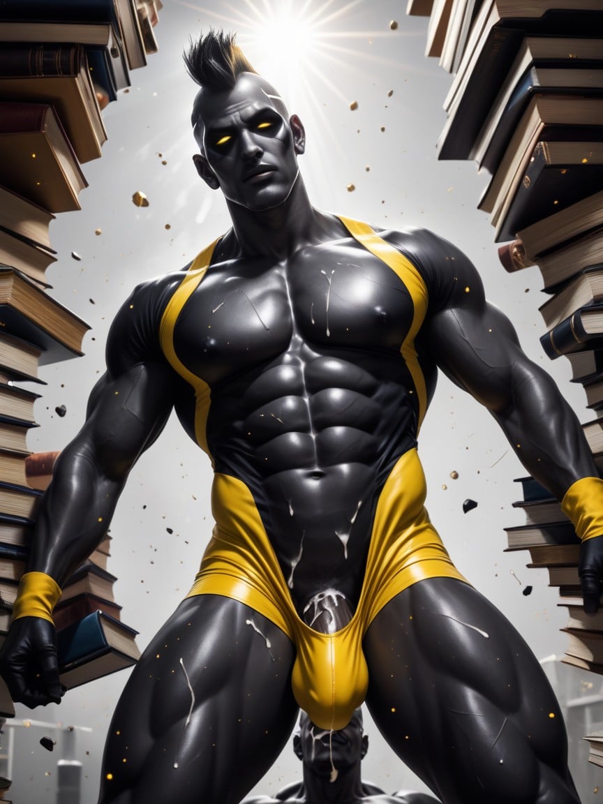 18+, Comic Book Speech Bubbles, Extreme Orgasm AI Gay Porn
