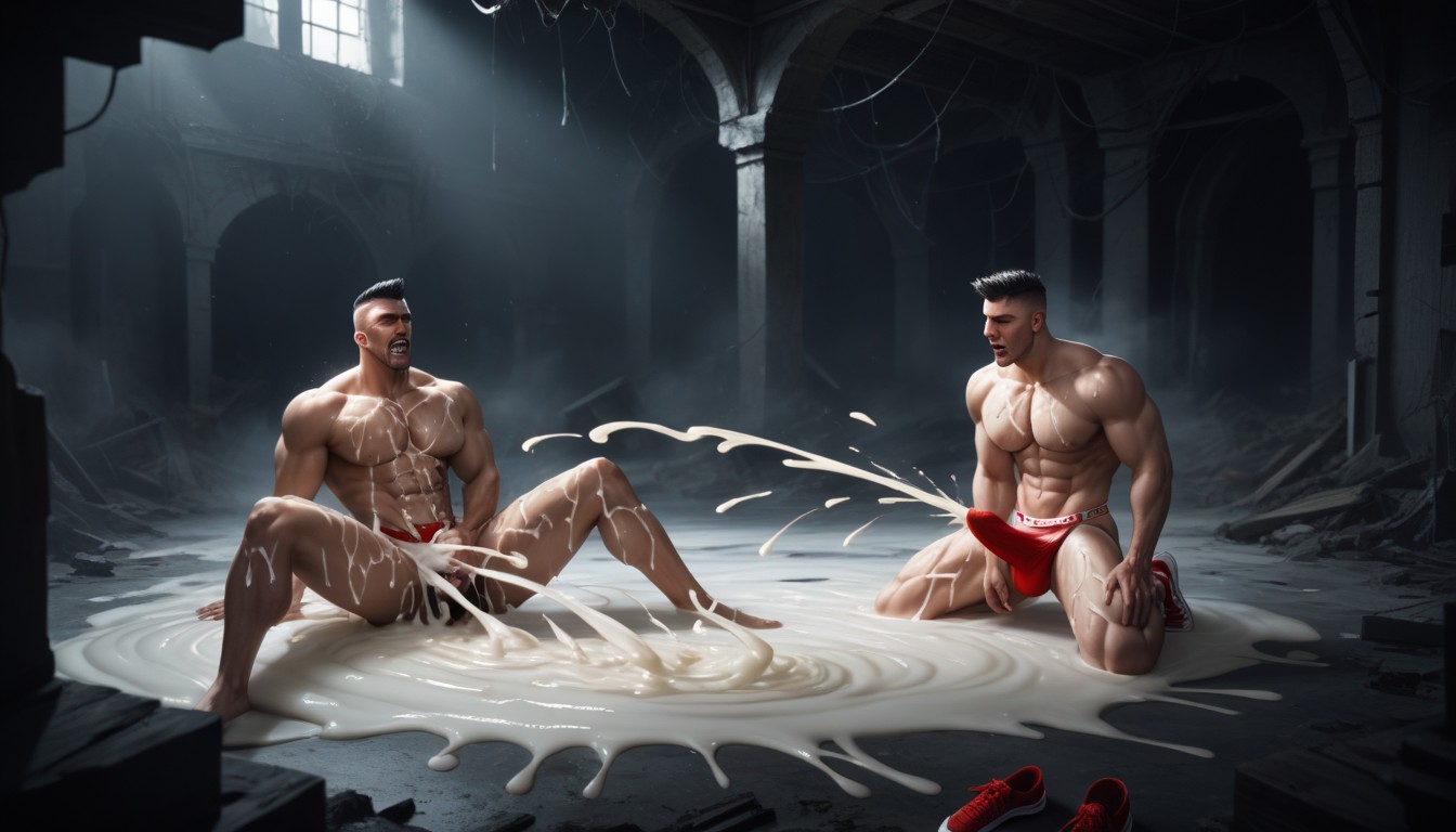 Huge Cumshot, Full Body, Body AI Gay Porn