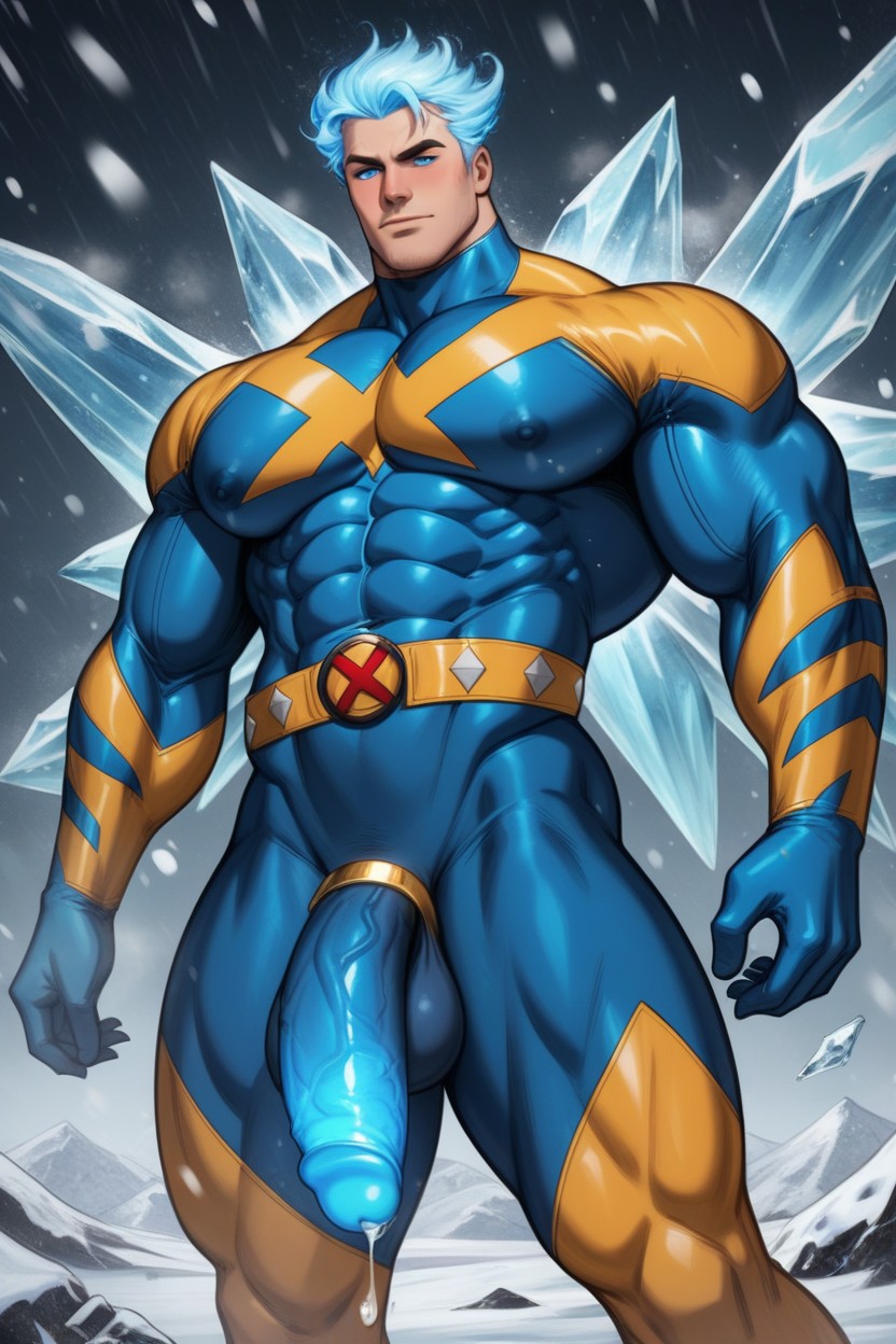 Snow, X-men, Precum Flowing AI Gay Porn