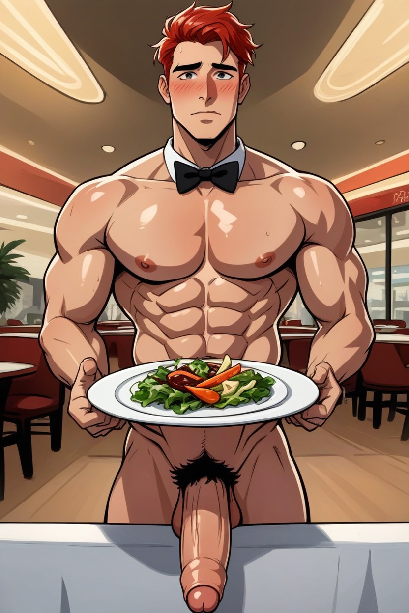 Gigantic, Fit, Neat Combed Hair AI Gay Porn