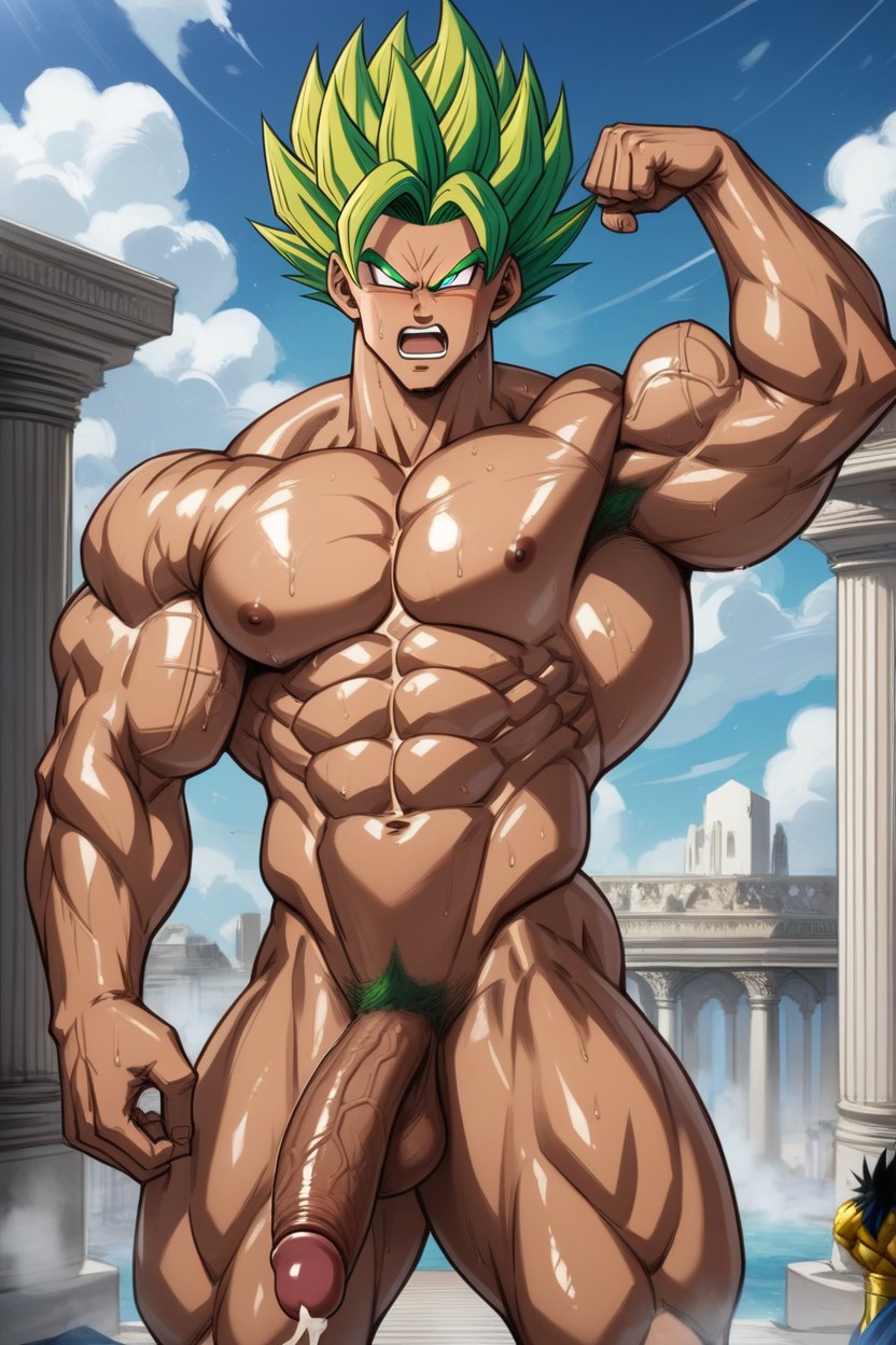 Outdoor, Yelling Kakarot, Angry AI Gay Porn