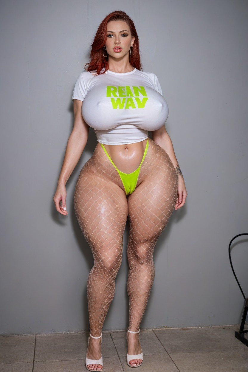 Big Lips, Rounded Ass, Extreme Hips AI Porn