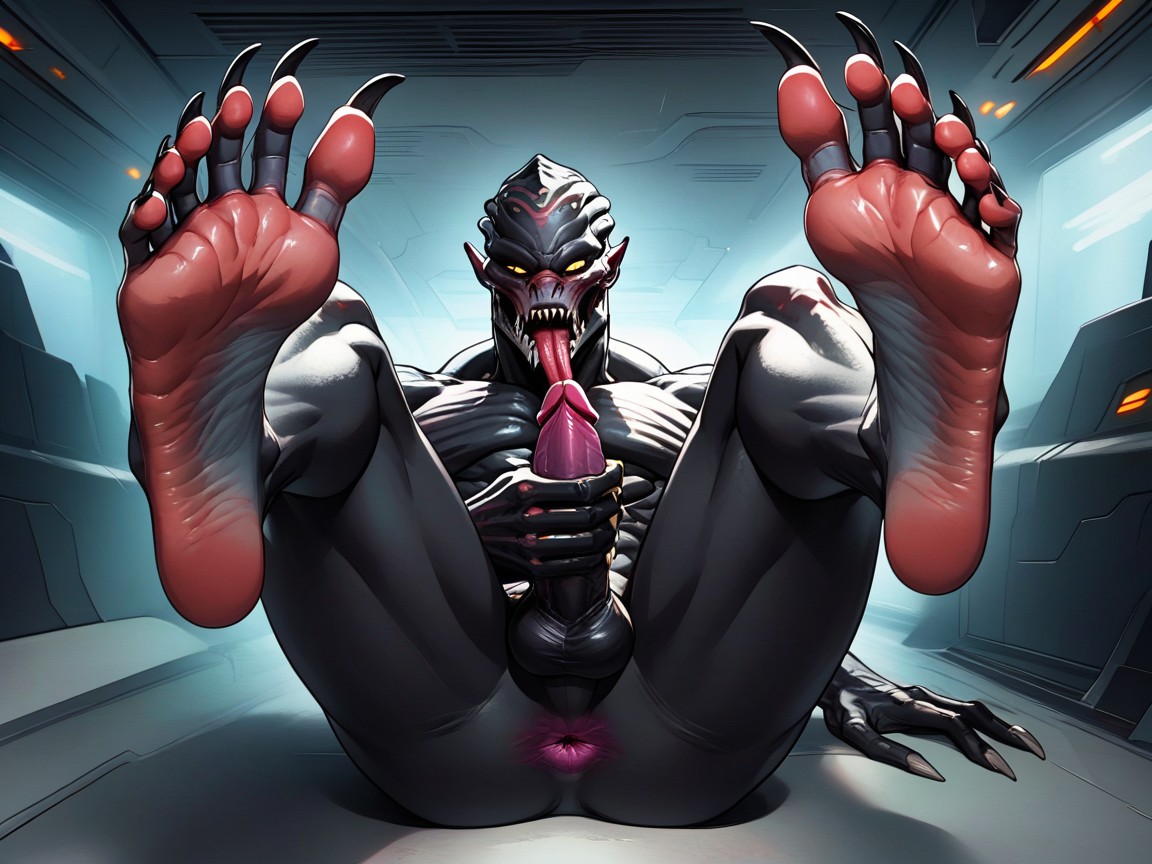 Feet Fetish, Black Body, Predator AI Gay Porn