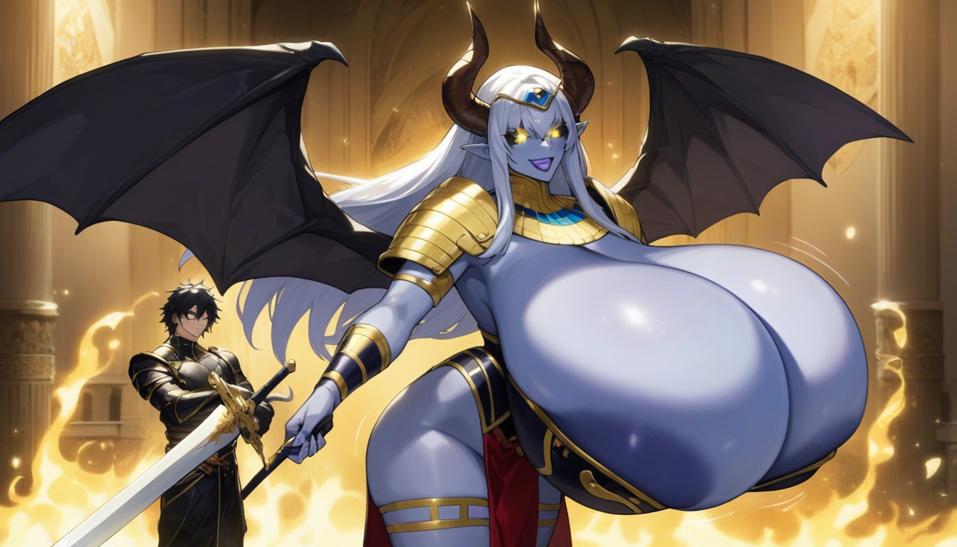 Yellow Eyes, Two People, Purple Lipstick Hentai AI Porn