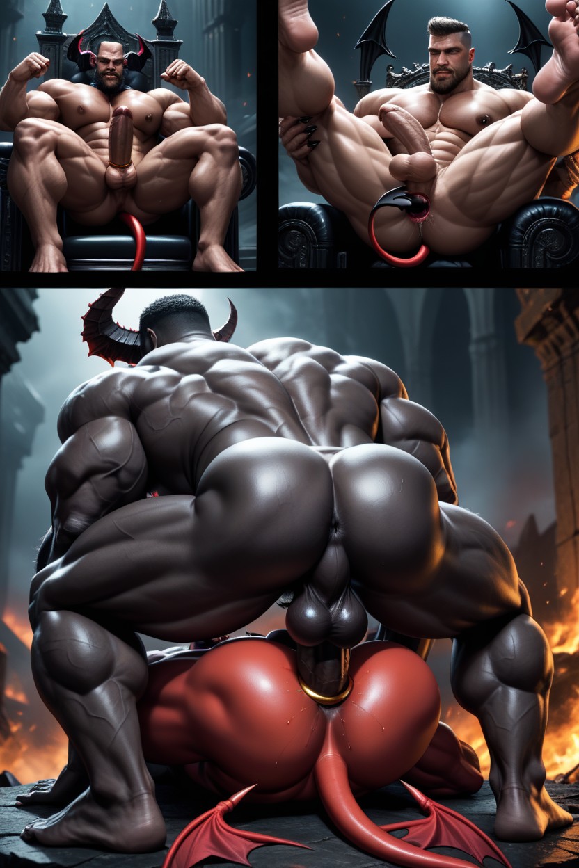 Huge Legs, Fit, Cock In Ass AI Gay Porn