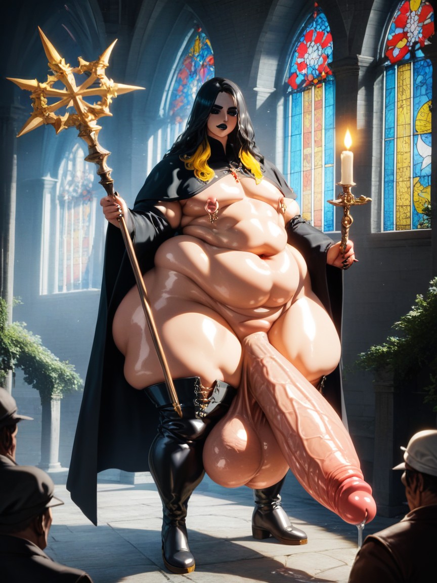 Extremely Wide Hips, Thick Thighs, Thick Chubby Huge Body AI Gay Porn