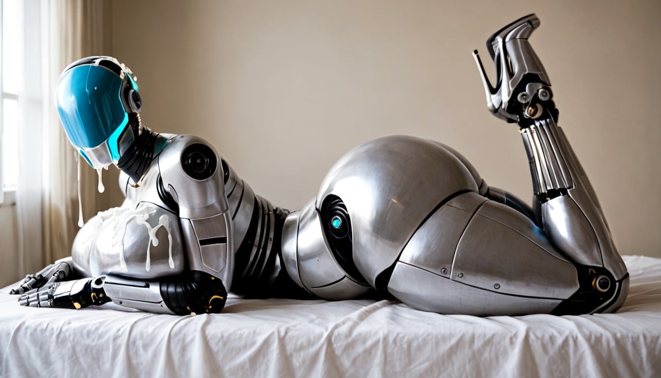Studio Lighting, Metallic Body, Breast Expansion AI Porn