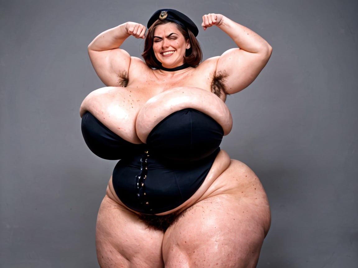 Too Fat For Uniform, Leotard, Muscular MILF AI Porn