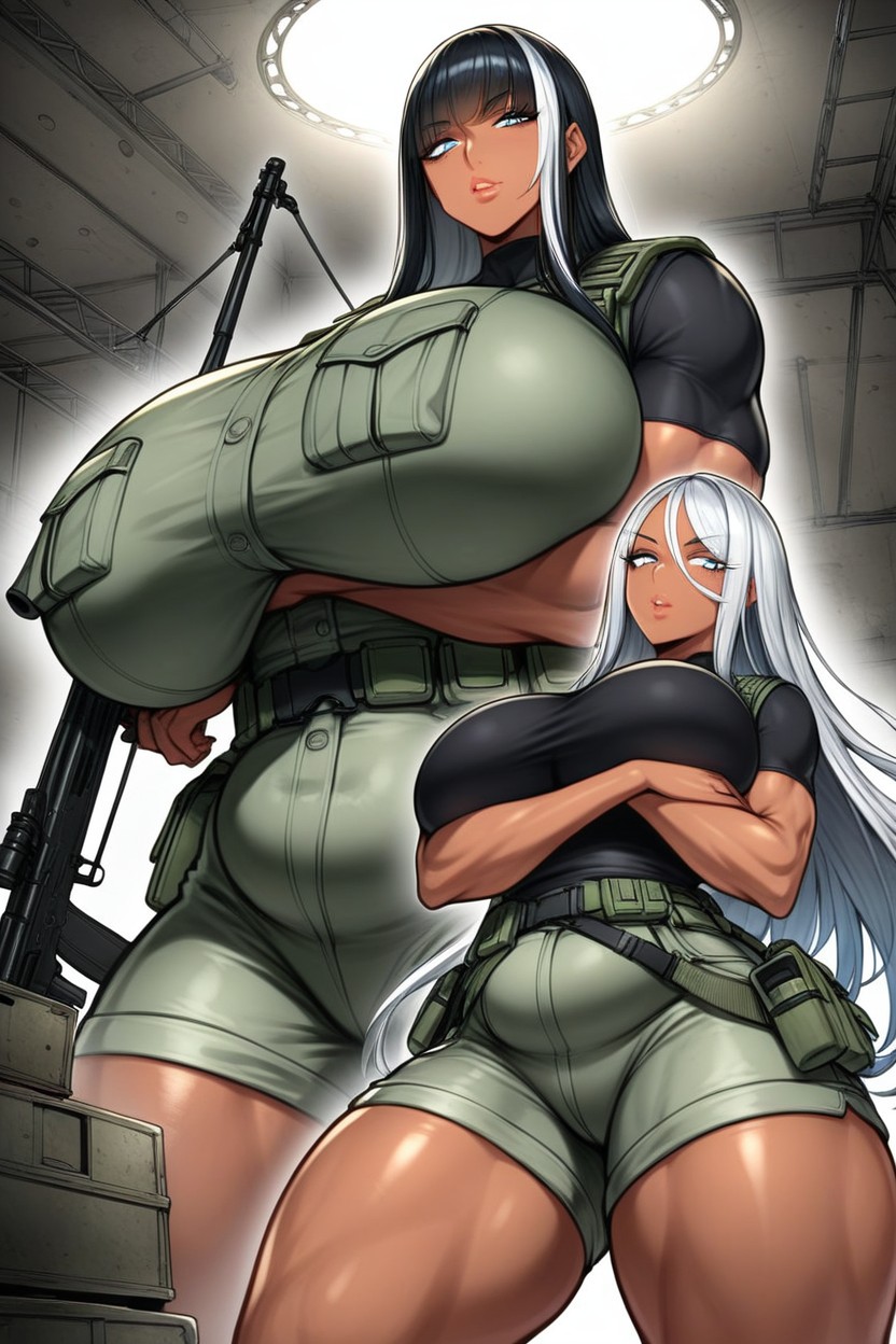 Supple Body, Thick Lips, Long Messy Hair Hentai AI Porn