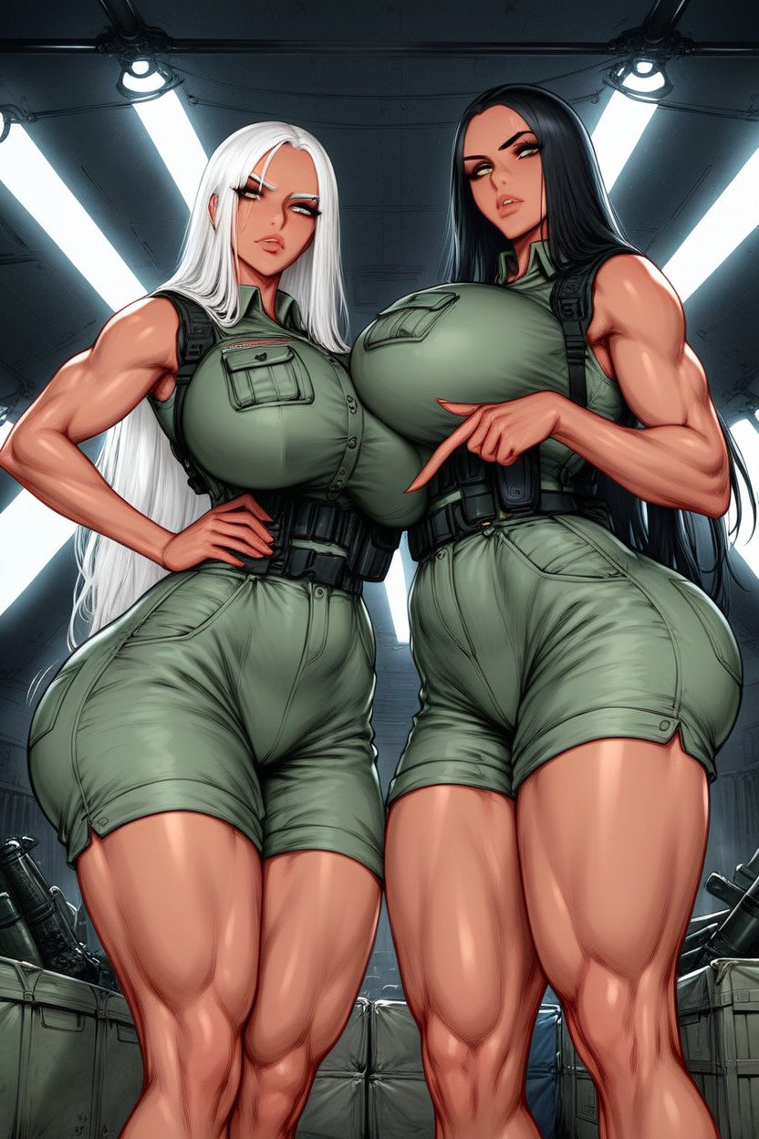 Cute, Dimly Lit, Bomb Shelter Hentai AI Porn