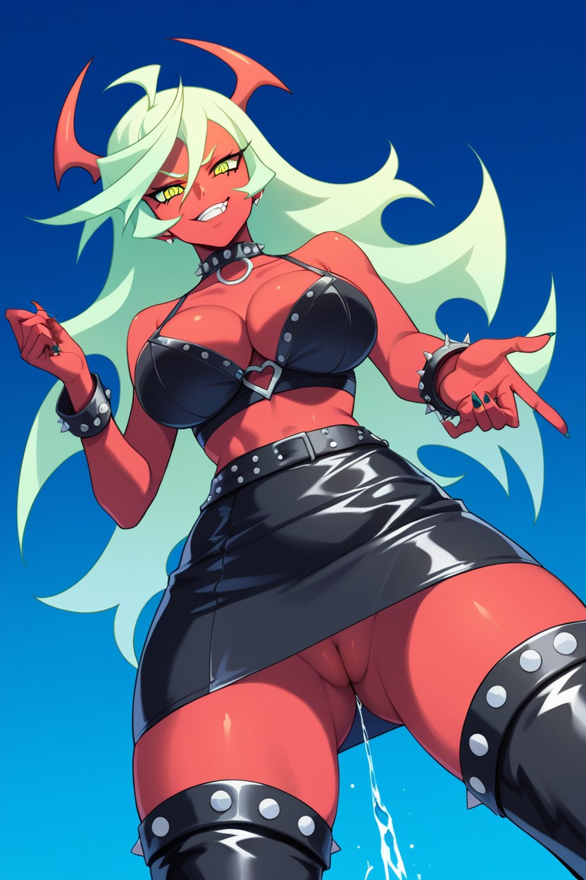 Skinny, Black Bra, Standing Hentai AI Porn