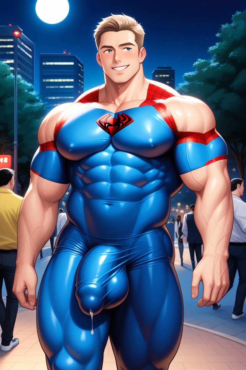 Gigantic Cock Bulge, Hyper Cock Bulge, Park AI Gay Porn