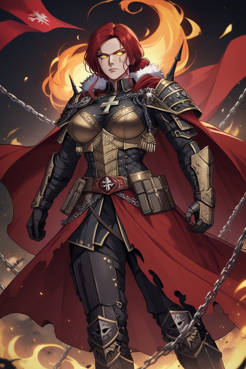 Cape, Flags, Black Chains Hentai AI Porn