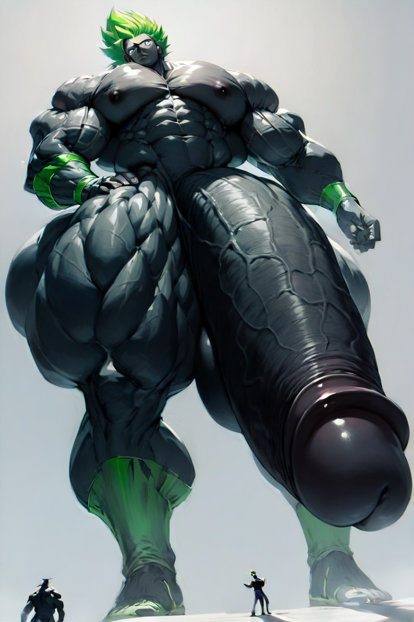 Big Man, White Eyes, Huge Muscle AI Gay Porn