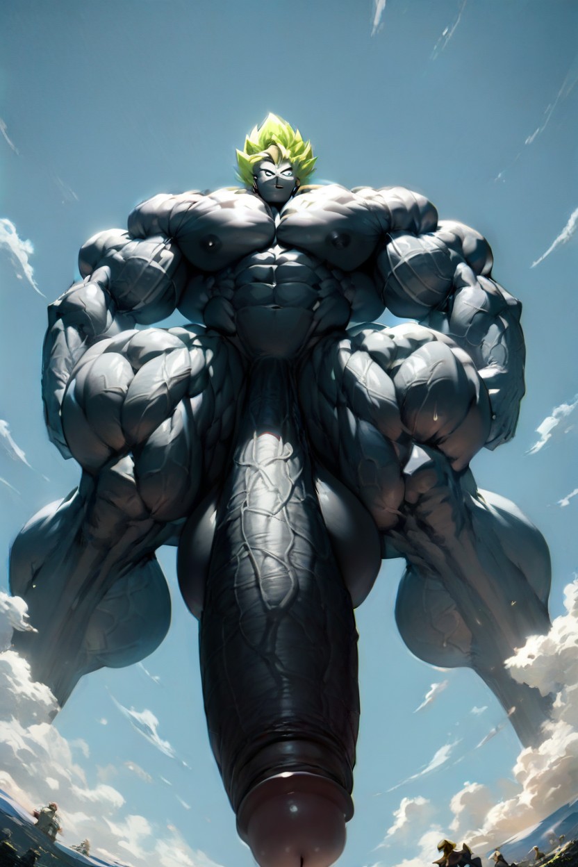 White Eyes, Giant Massive Full Body Artwork, Giant AI Gay Porn