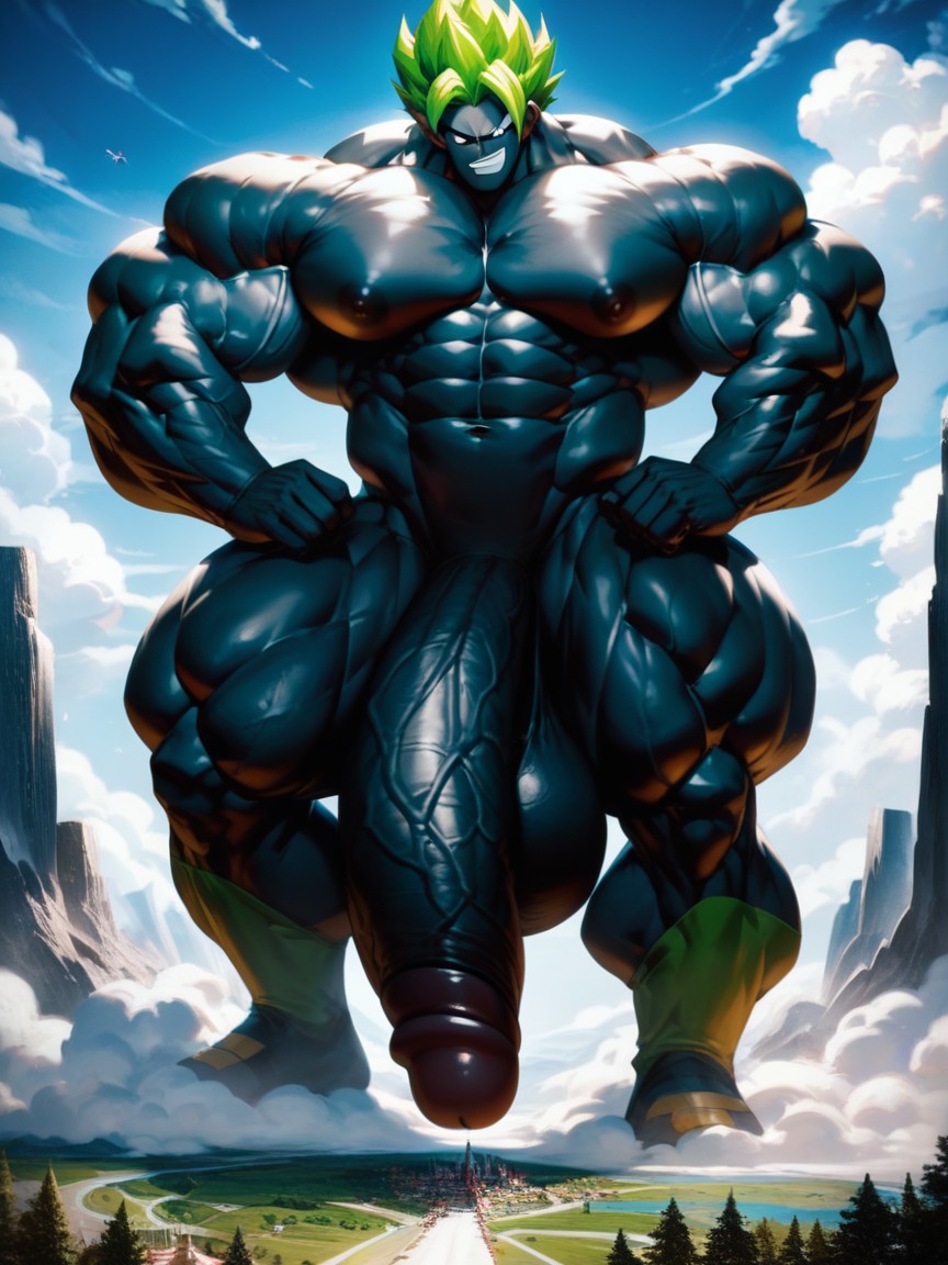 Penis Bigger Than Body, Giant, Wide AI Gay Porn