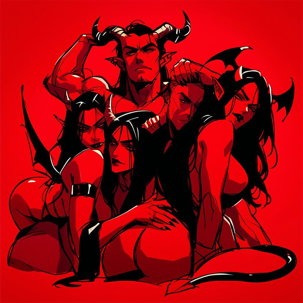 Wide Angle, Red Image, Large Breast AI Porn