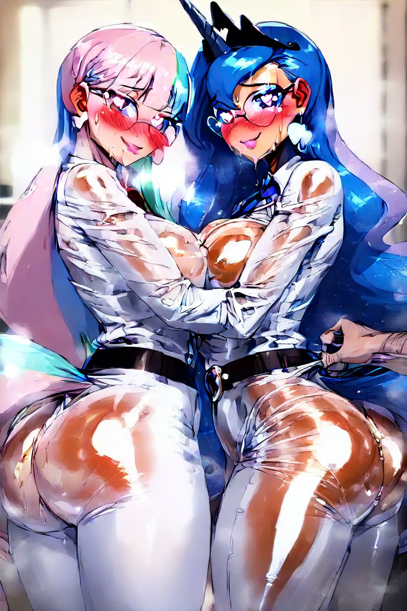 Deep Ass Crack, Lipstick Marks, Smooth Pants Furry AI Porn