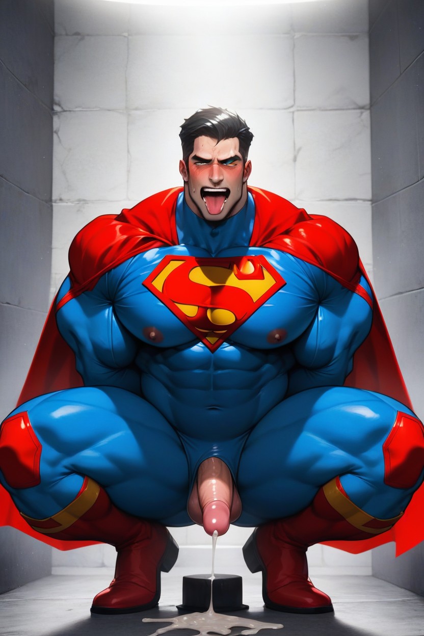 Hyper Muscle, Supermans Below Average Size Penis Exposed, Scandinavian AI Gay Porn