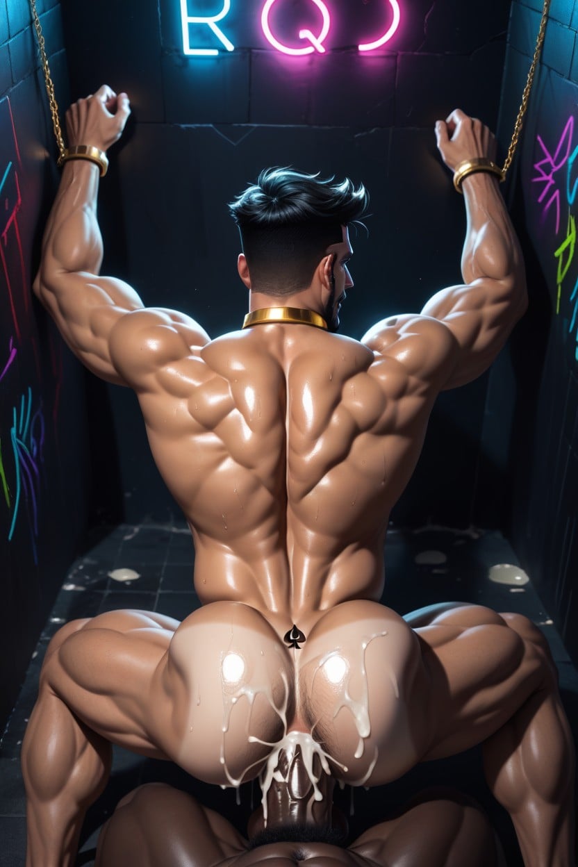 Masturbating, Massive Ass, Extremely Sad AI Gay Porn