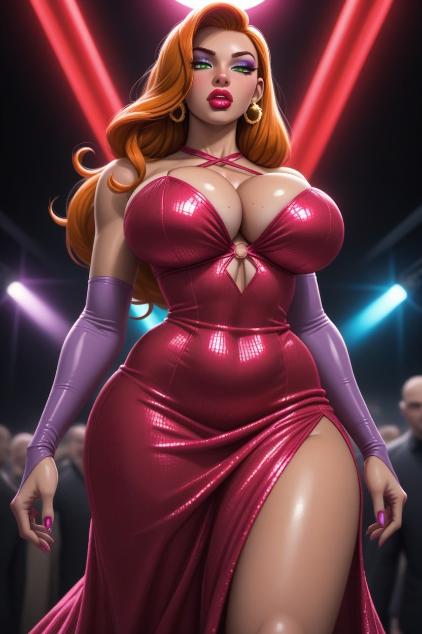 Hyper Detailed, Stomach Exposed, Bimbo Lips Hentai AI Porn