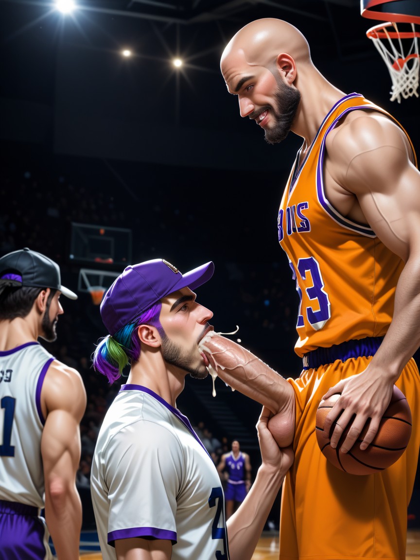 Hyper Gigantic Penis, Beard, Cap AI Gay Porn