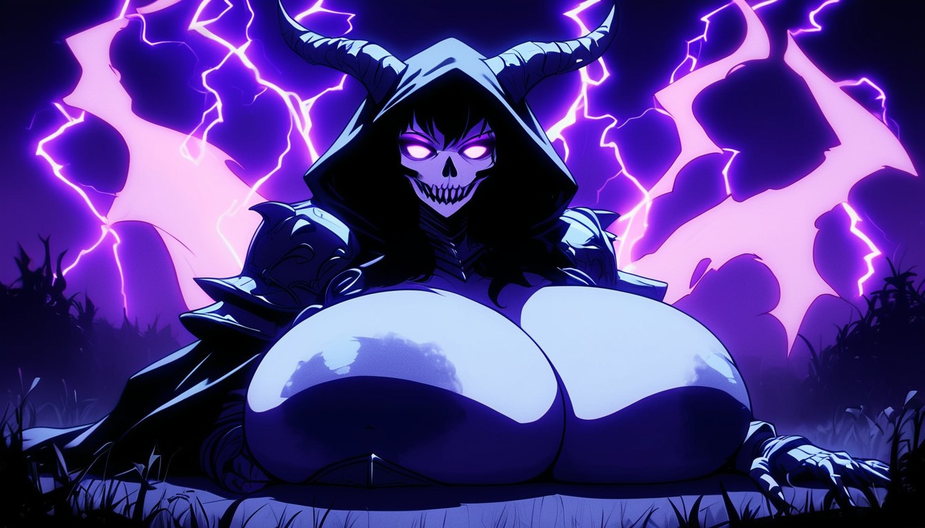 No Moon, Grim Reaper, Dimly Lit Hentai AI Porn