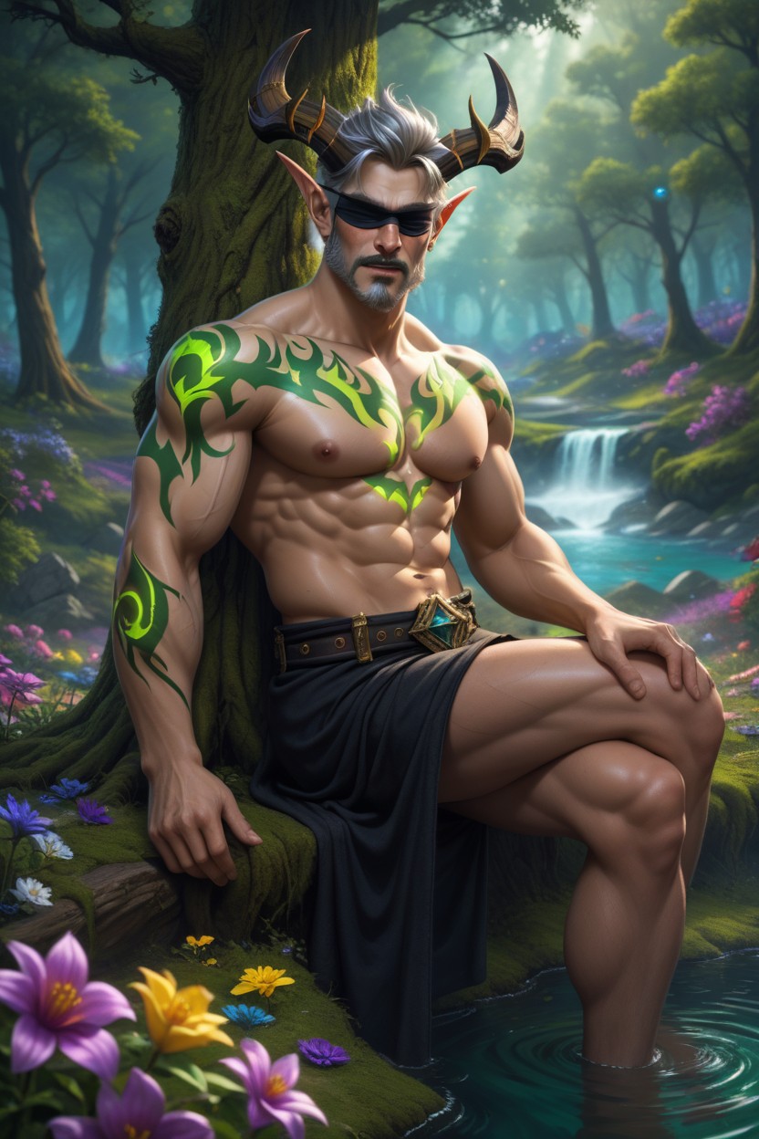 Naked, Correct Number Of Limbs, Solo AI Gay Porn