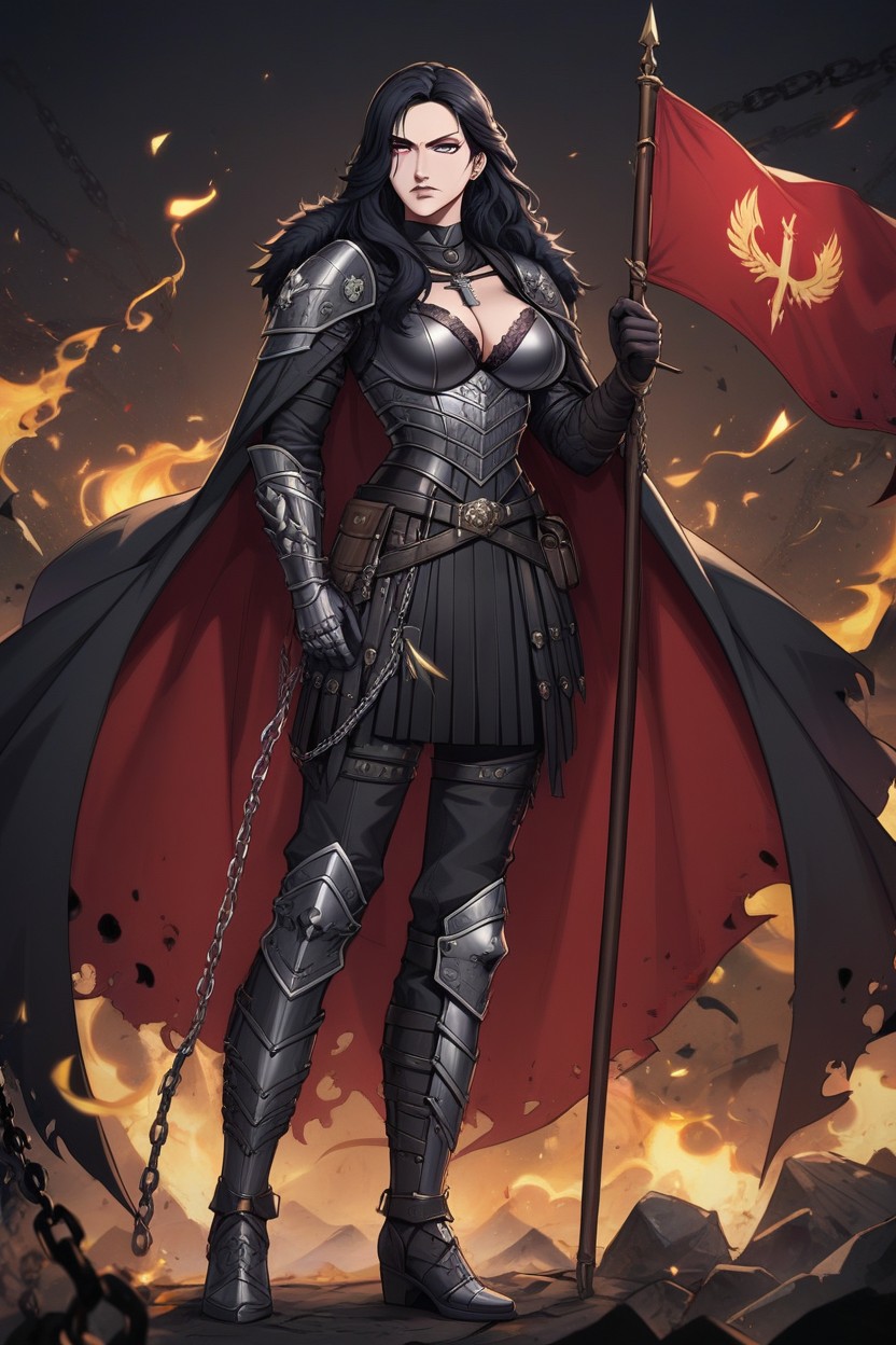 Black Metal Boots, Old Books, Fur Collar Hentai AI Porn