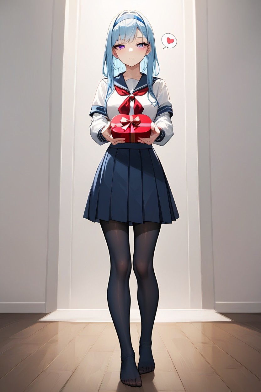 Spoken Heart, Blue Skirt, Light Smile Hentai AI Porn