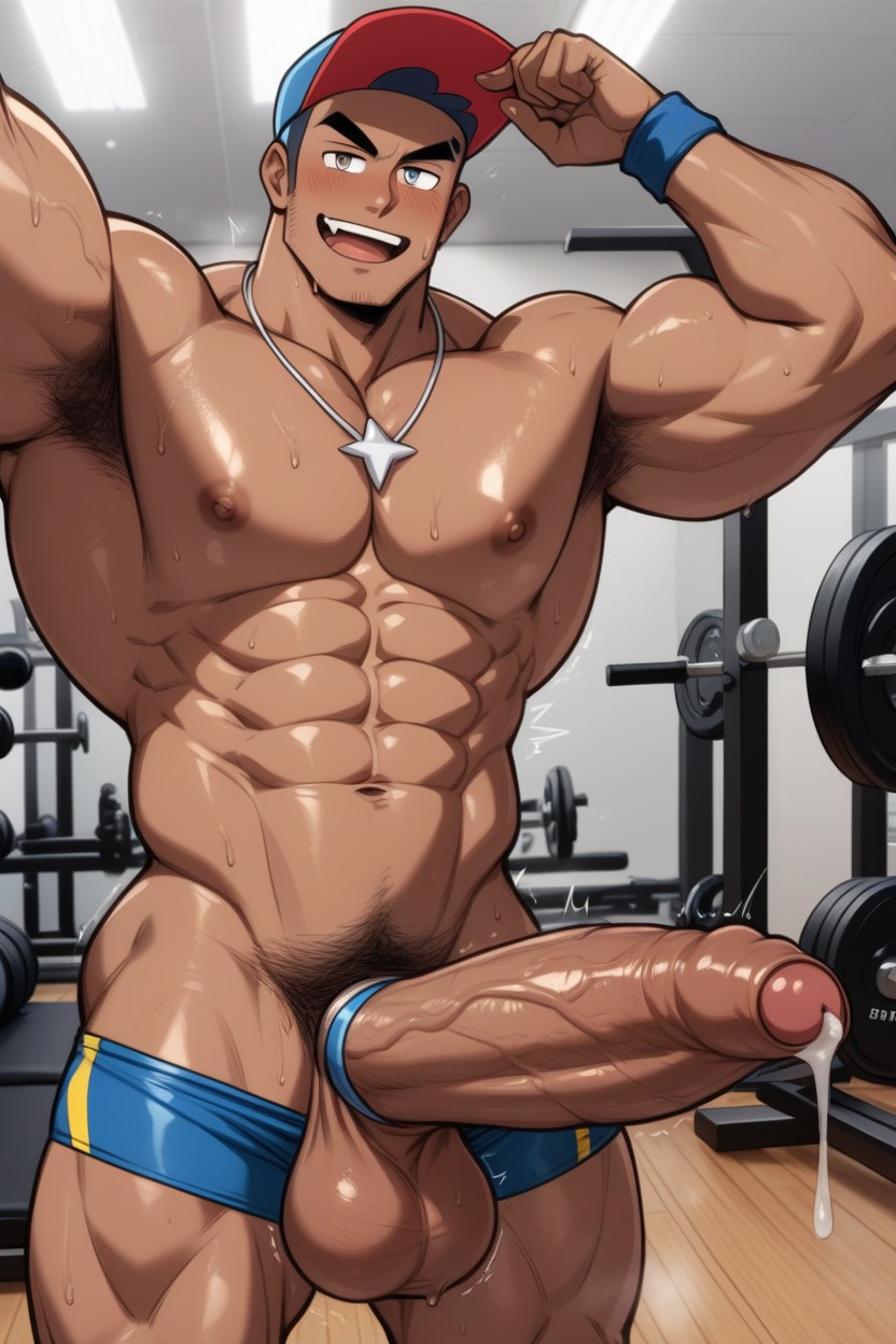 Layer Asymmetical, Arms Up, Naked AI Gay Porn