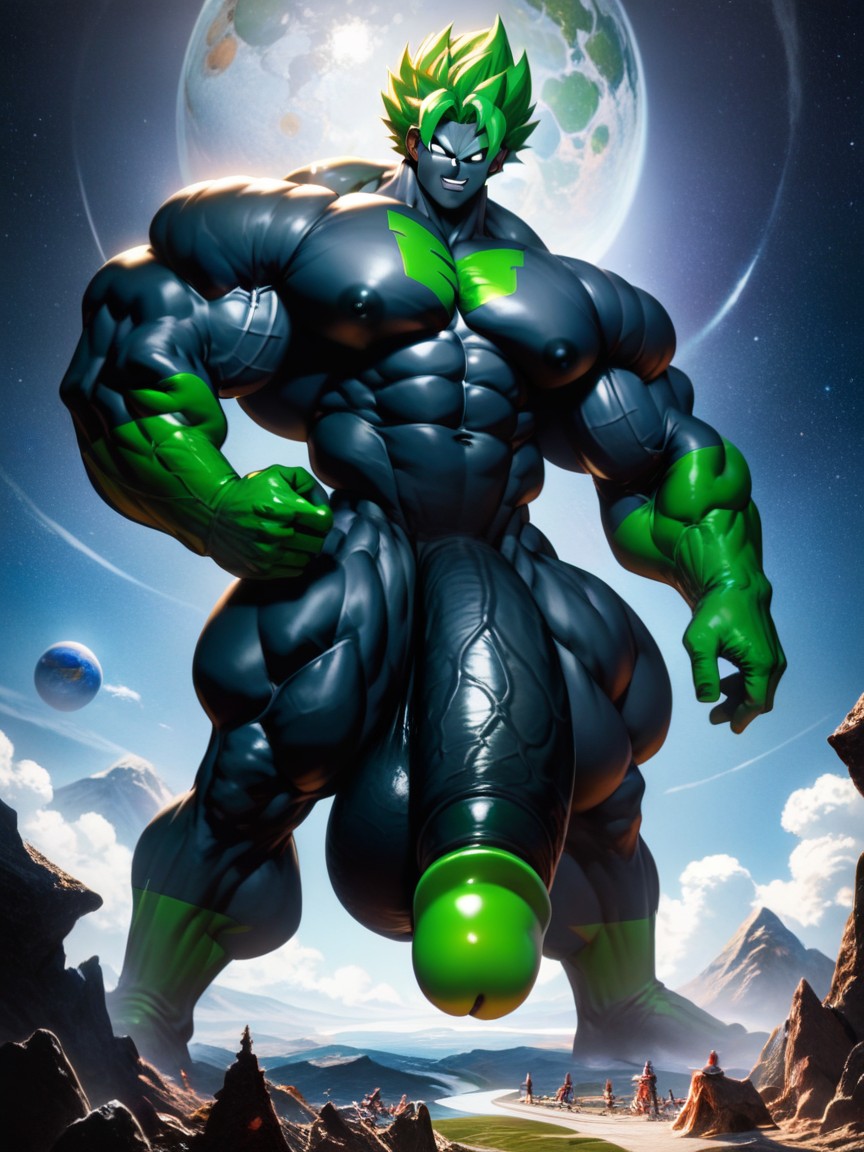Tall Man, Giant, Long Penis AI Gay Porn