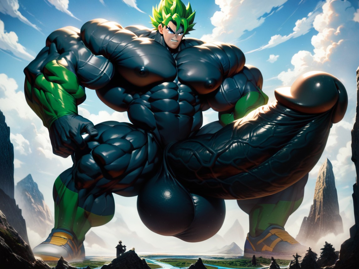 Hyper Macro, Big Ball, Long Penis AI Gay Porn