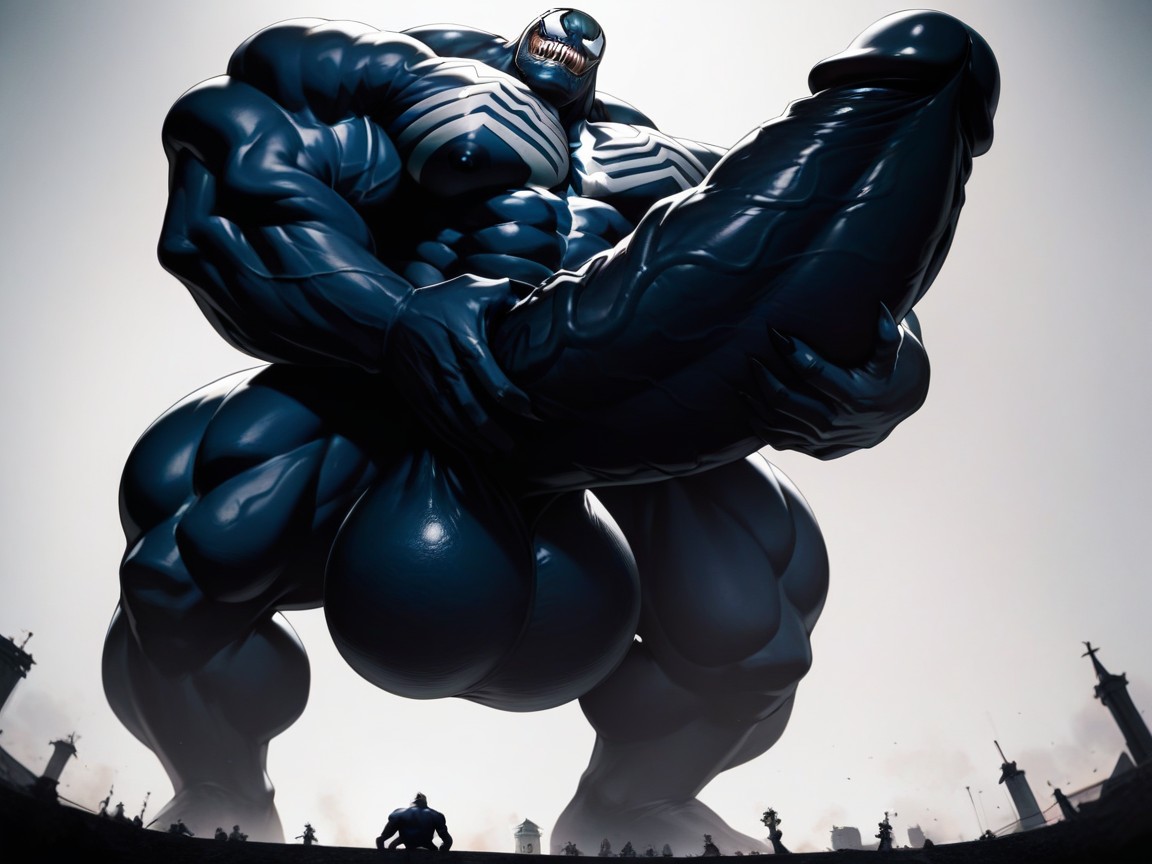 Huge Ball, Noir, Macro AI Gay Porn