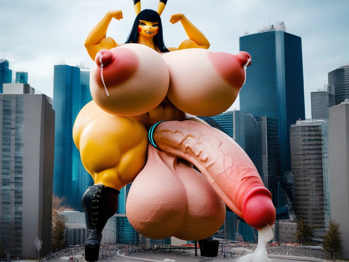 Massive Monster Cock, Hyper Testicles, Long Length Furry AI Porn