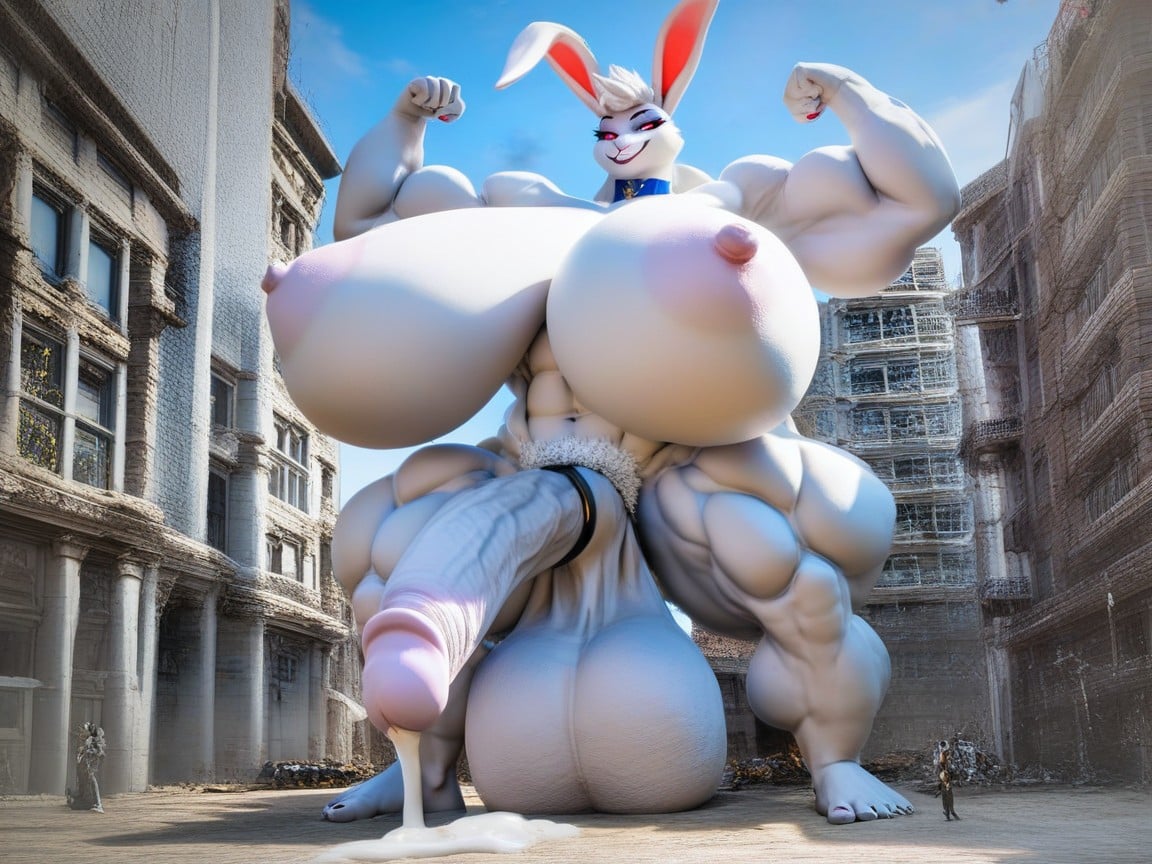 Hyper Muscle, Thick Thighs, Harem Furry AI Porn