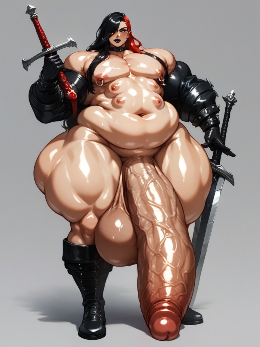 Long Hair, Red Hair, Holding Sword Porno gay IA