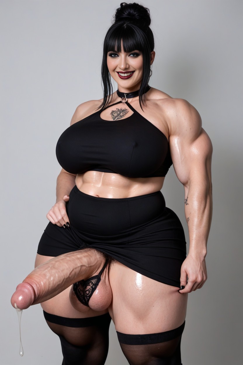 Bangs, Standing, Cock Is So Big And That It Is Comical AI Porn