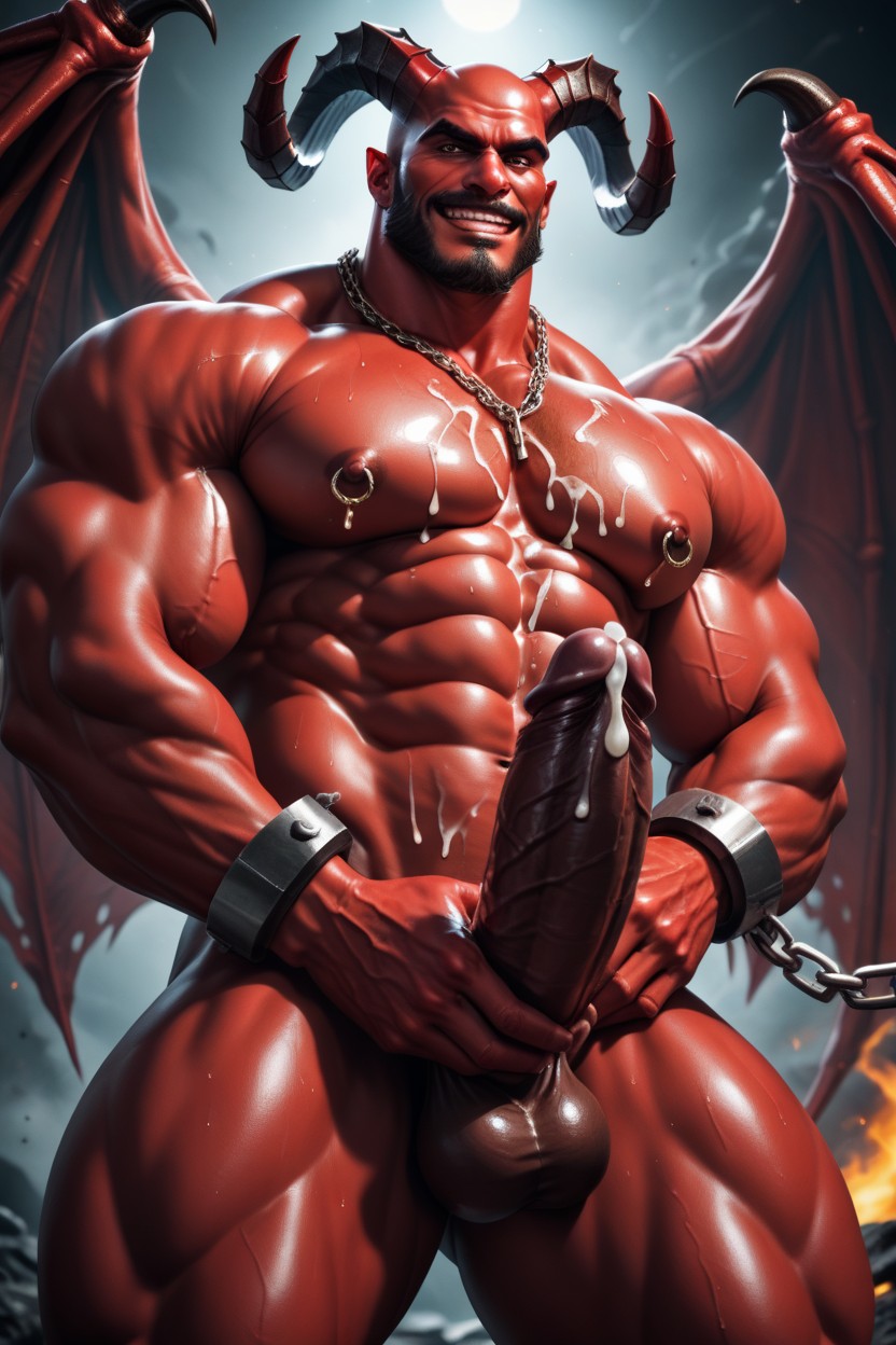 Square Jaw Line, Huge Muscles, 18+ AI Gay Porn