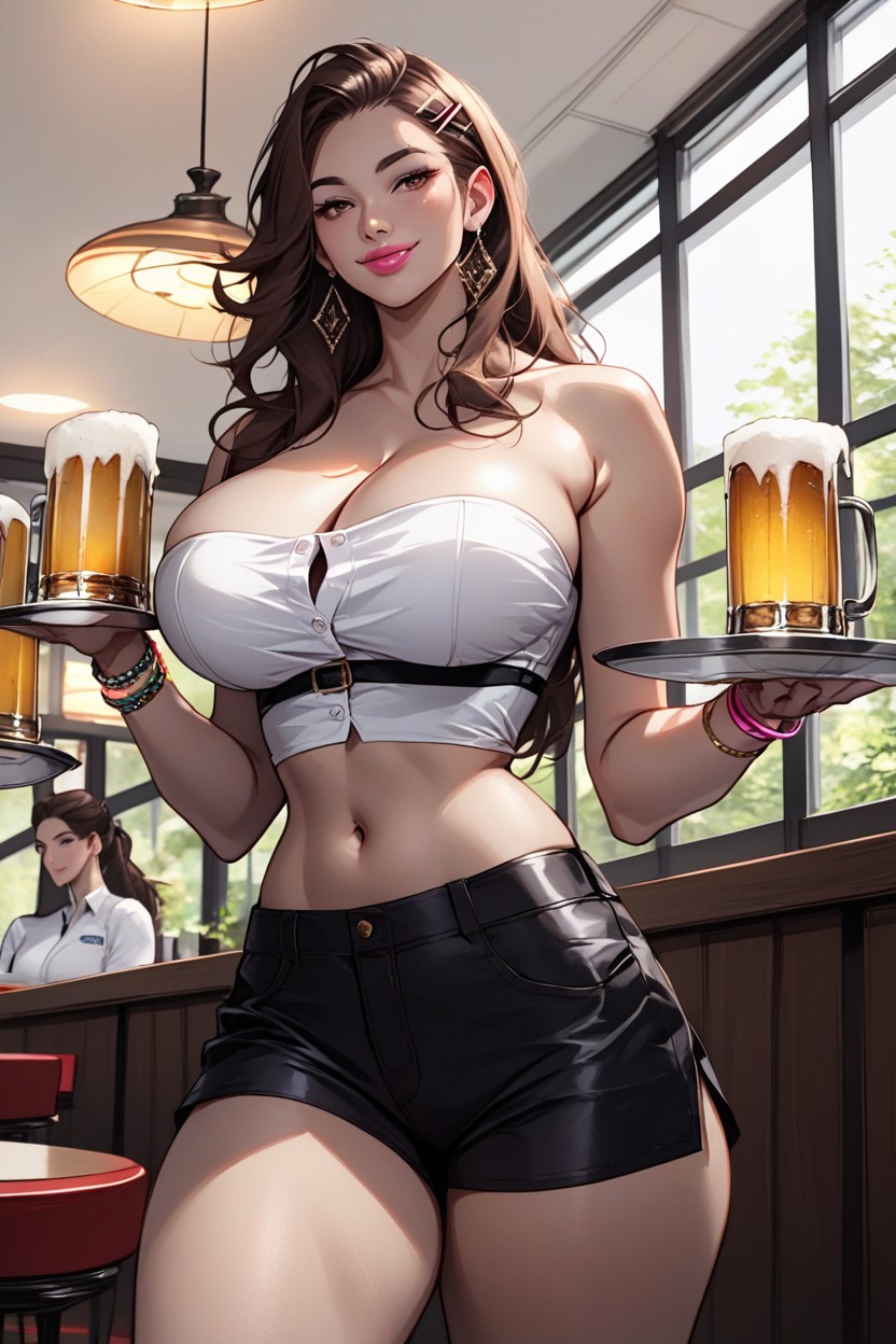 Cleavage, Standing, Face Detailed AI Porn