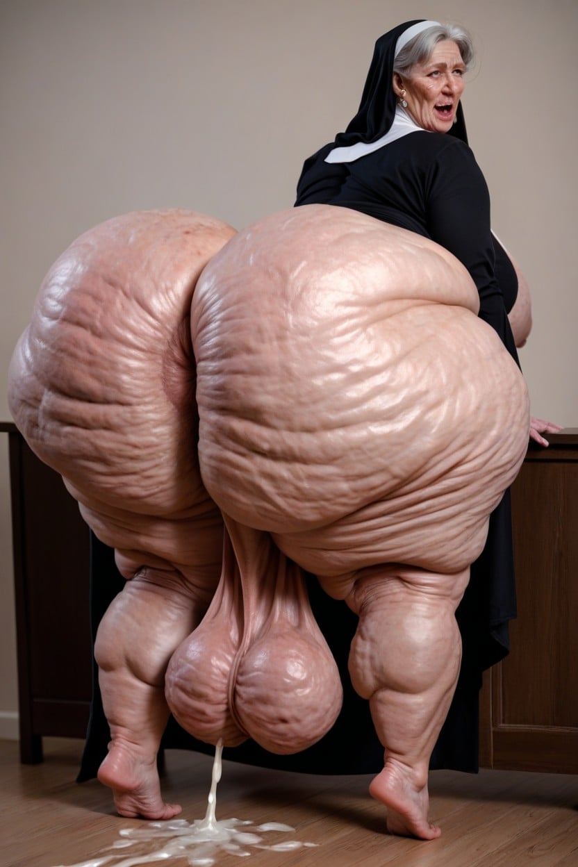 Gigantic Balls, Big Curves, Foreskin Expansion Shemale AI Porn