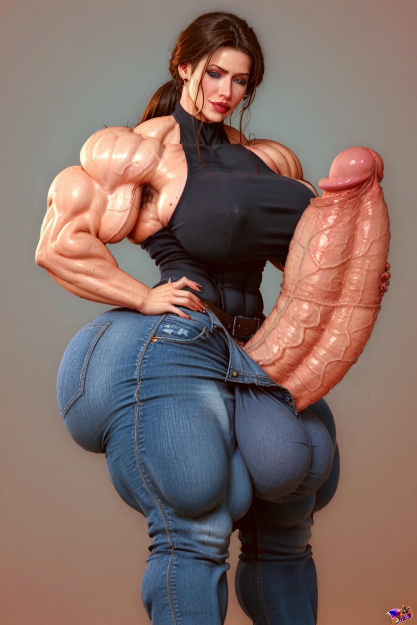 50+, Thick Thighs, Thick Muscular Thighs Shemale AI Porn
