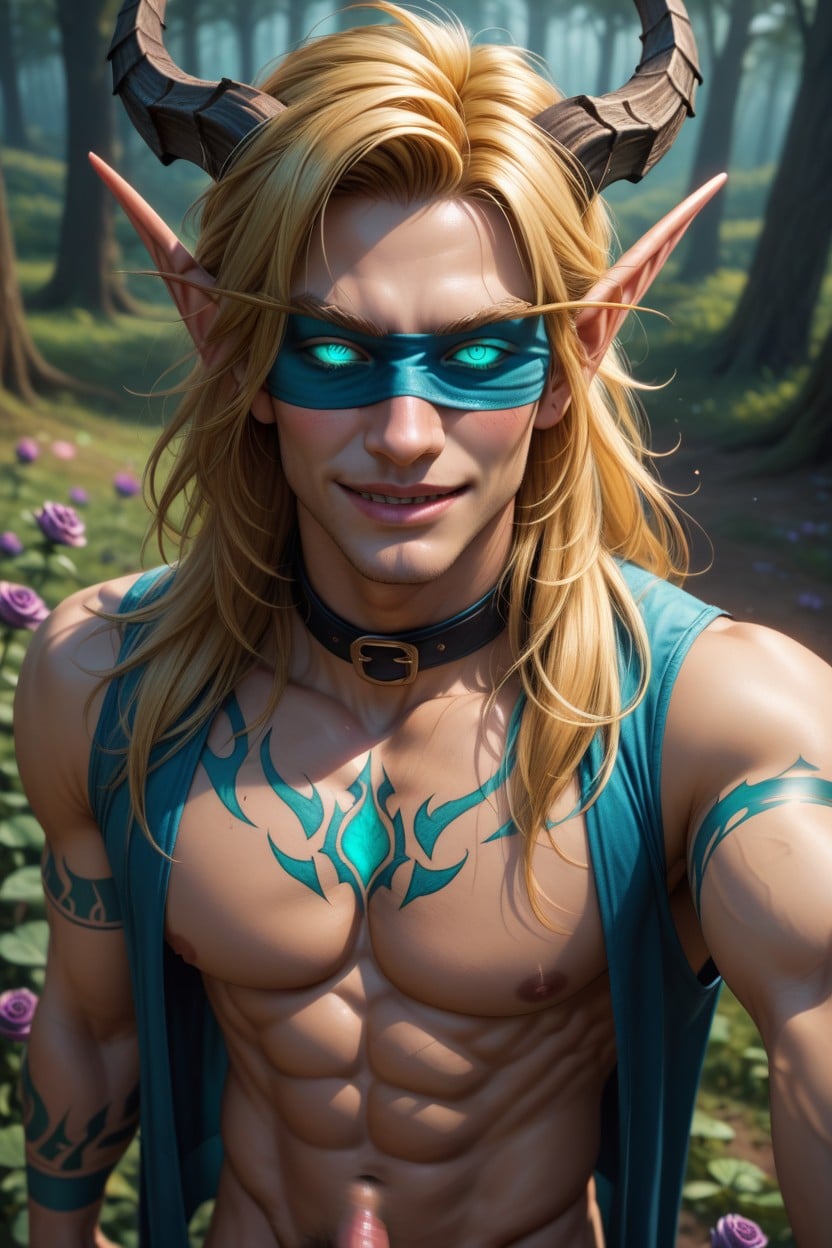 Anatomically Correct, Forest, Purple Roses Filed AI Gay Porn