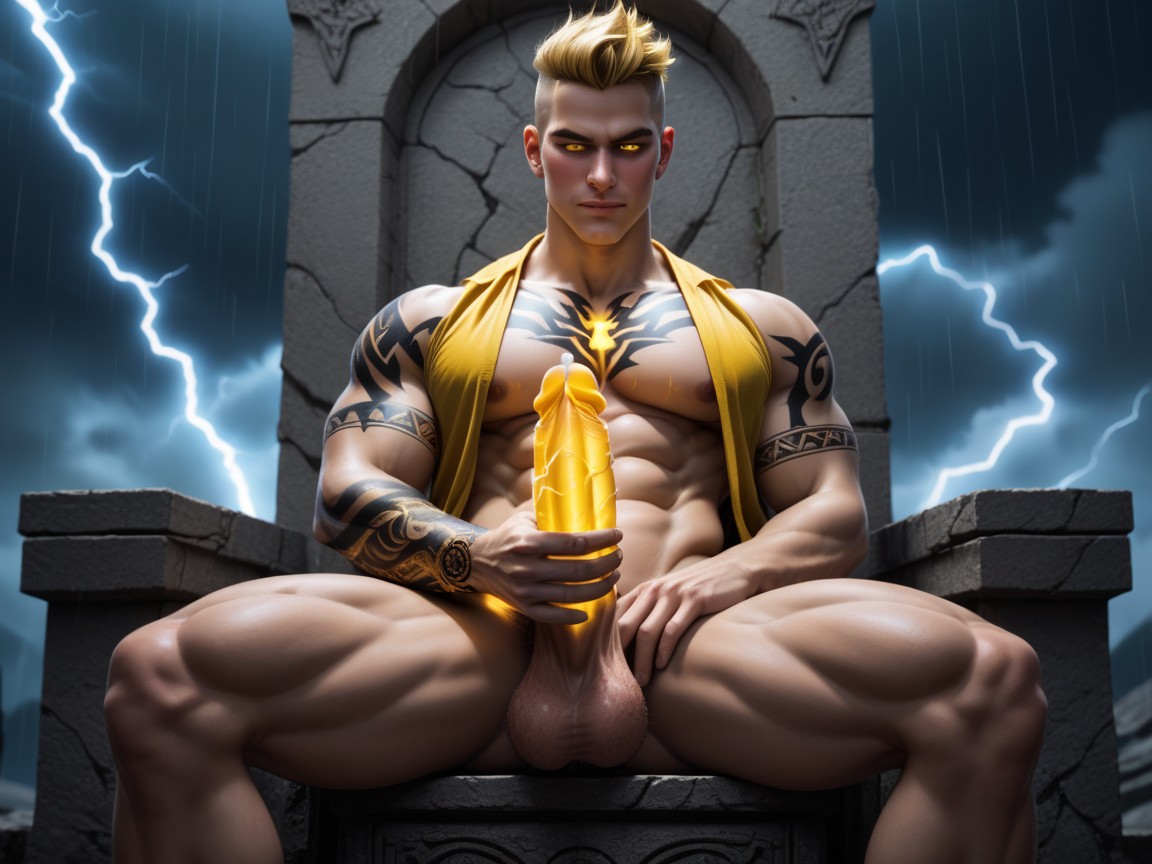 Boyish Charm, Muscular, Standing Penis AI Gay Porn