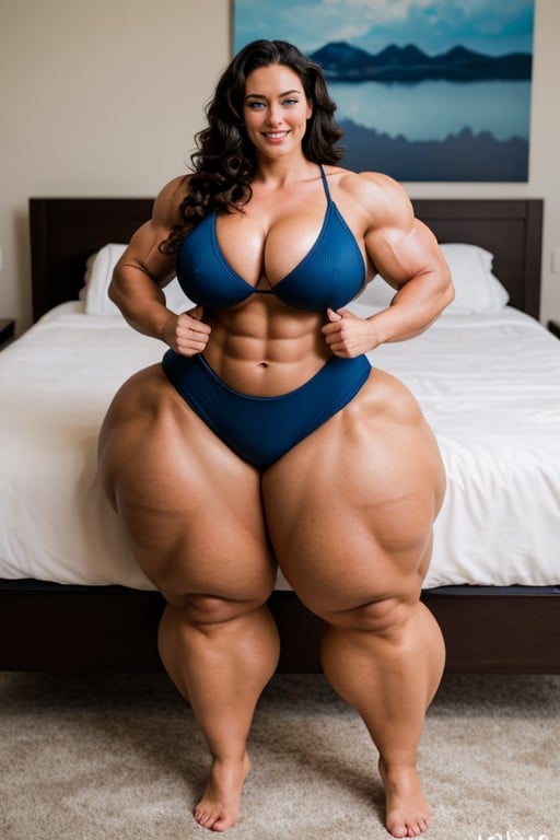 Beautiful Amazon Woman, Massive Hyper Muscles, Hyper Giantess Goddess AI Porn