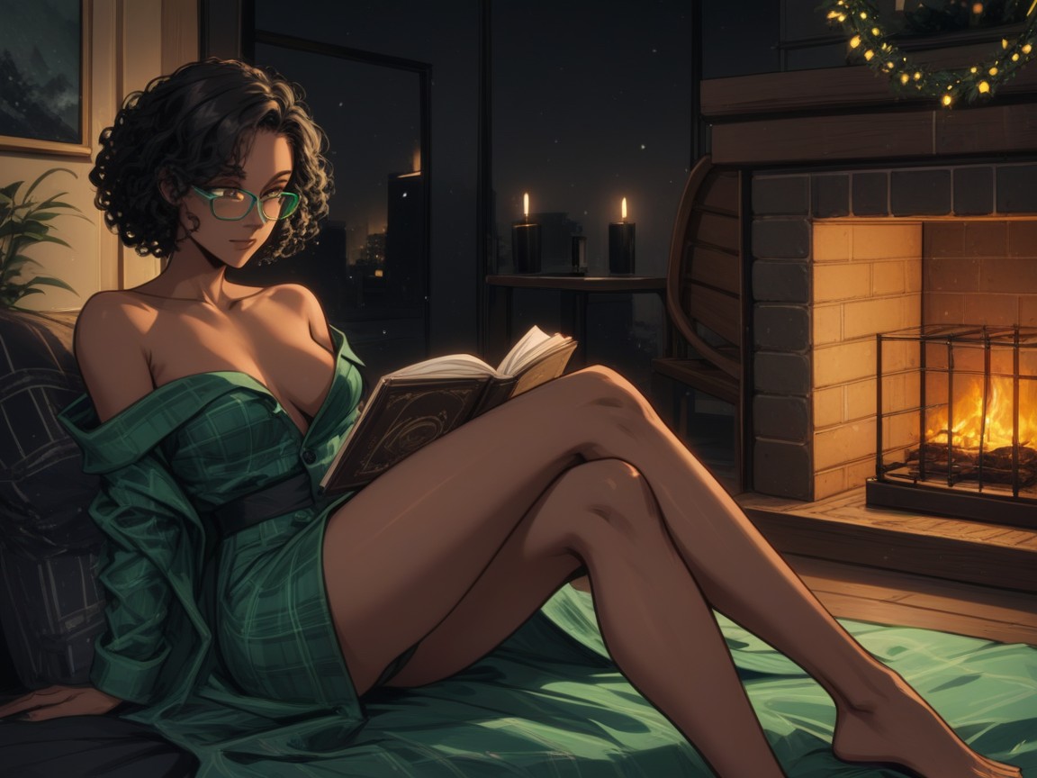 Squared Abdomen, Squared Torso, Green Glasses Hentai AI Porn