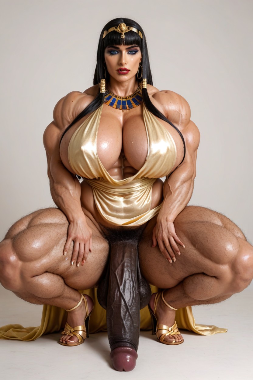 Big Massive Black Cock, Simple Background, Toned Shemale AI Porn