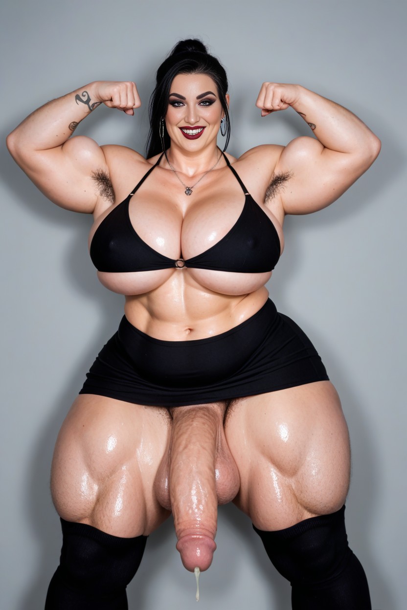 Impossible Massive Muscular Legs, Extremely Large Ass, 18+ AI Porn